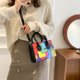 thumbnail image 5 of Bolsa de hombro de cuero para mujer bandolera cuadrada de colores Ehuebsd geométricos a la moda, 5 of 9