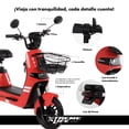 thumbnail image 4 of Bicicleta Eléctrica Motobici 350W 0-33 km/h 50km Con Canastilla Xtreme Life rojo Estandar Xtreme Life DPMOEL010000, 4 of 8