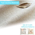 thumbnail image 4 of Easter Bunny Pillow Covers Set of 2, 18x18 inch Plain Easter Decorative Throw Pillows Easter Cross Cushion Cases for Couch Sofa Livingroom Bedroom, 4 of 6