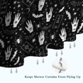 thumbnail image 6 of Black White Halloween Hand Tarot Bat Pattern Shower Curtain 36"x72" ,Bathroom Decorative Shower Curtains Set with 12 Hooks,Modern Waterproof Washable Shower Curtain, 6 of 6