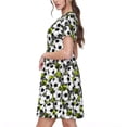 thumbnail image 2 of Fotbe Soccer and Football Vestido Largo de Moda para Mujer, Vestido Tipo Camiseta con Manga Corta y Estilo Casual a Rayas y Bloques de Color, 2 of 6