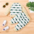 thumbnail image 2 of Gibobby Conjunto de pants para Niños pequeños Niñas Manga larga Dibujos animados Estampados Tops Pantalones Trajes para niños(Beige,12-18 Meses), 2 of 5