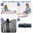 thumbnail image 5 of AOLOA Personalized Toddler Nap Mat for Preschool, Custom Name Kids Nap Mat with Pillow Cover and Nap Blanket, Daycare Nap Mats for Kindergarten, Flamingo Design Rolled Slumber Bags Easy to Carry, 5 of 8