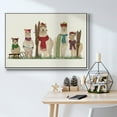 thumbnail image 6 of Llama Family Winter Sports - Framed Gallery Wrapped Holiday Canvas - 27 x 41 - White Frame, 6 of 9