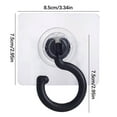 thumbnail image 2 of 360-degree Rotating Adhesive Wall Hooks, 10-pack Clear Pvc Hanging Hooks with Strong Sticky Backing for Kitchen Utensils & Home Organization, Damage-free Space Saving Solution for Cabinets &, 2 of 7