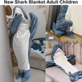 thumbnail image 2 of Saco de dormir de tiburón de dibujos animados, pijama de oficina, manta de tiburón Karakal, chal de sirena de tela de alta calidad para niños y adultos Fivean unisex, 2 of 2