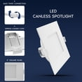 thumbnail image 3 of LUXRITE 5 In. LED Square ECO Backlit Mini Panel Light, 5CCT 2700K-5000K, 1200LM, 13W 100 Beam Dimmable ETL Rated 6 Pack, 3 of 7