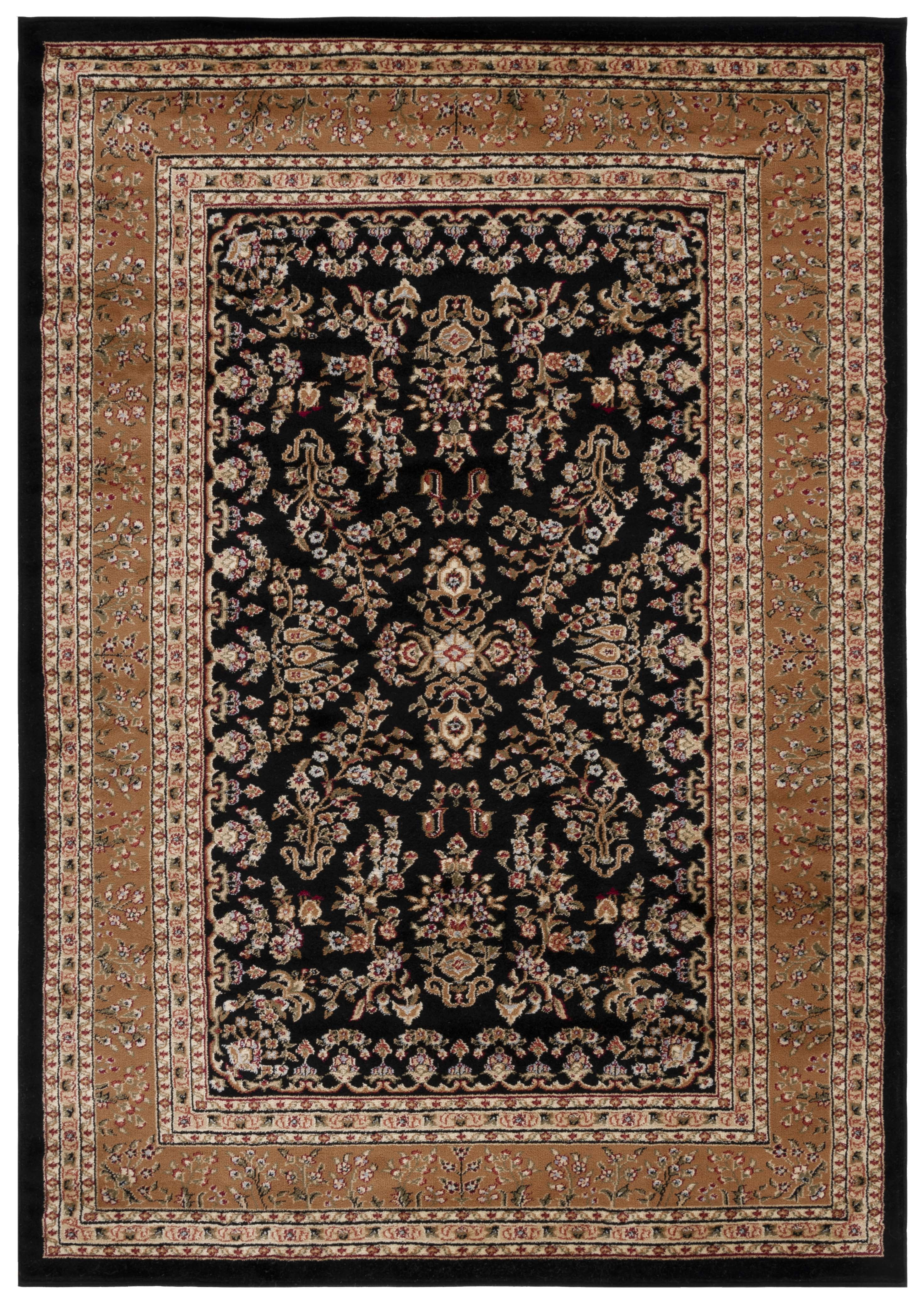 Safavieh Lyndhurst Isadora Floral Area Rug, Black/Tan, 6' x 8'