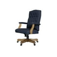 thumbnail image 5 of Boss Office Products Executive Denim Blue Commercial Grade Linen Desk Chair With Driftwood Finish Frame, 5 of 10