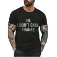thumbnail image 2 of EQWLJWE Mens Fashion T-Shirts Men's T-shirt Tops Adult Gift Street Style Sleeveless Summer Beach Funny Graphic Racerback Sayings Letter Print Blouse, 2 of 5
