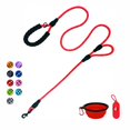 thumbnail image 1 of VOZRELS Dog Leash Heavy Duty 6ft, Double Handle Dog Leash with Padded Handle for Traffic Control, Reflective Rope Leashes for Large and Medium Dogs Control Safety Training at Night (Red), 1 of 3