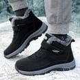 thumbnail image 3 of Zapatos de hombre mayores de talla grande, zapatos de invierno acolchados de algodón para hombres y mujeres, botas de nieve para mujer, botas cortas, zapatos para caminar cálidos con forro, 3 of 5