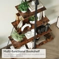 thumbnail image 3 of Ataucjin Bookcase, 4-Tier Ladder Bookshelf, A-Shaped Ladder Shelf Display, Ladder Shelf Storage Organizer for Living Room, Home Office, 3 of 9