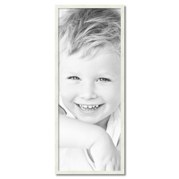 ArtToFrames 18" x 46" White Picture Frame, 18x46 inch White Wood Poster Frame (WOM-5140)
