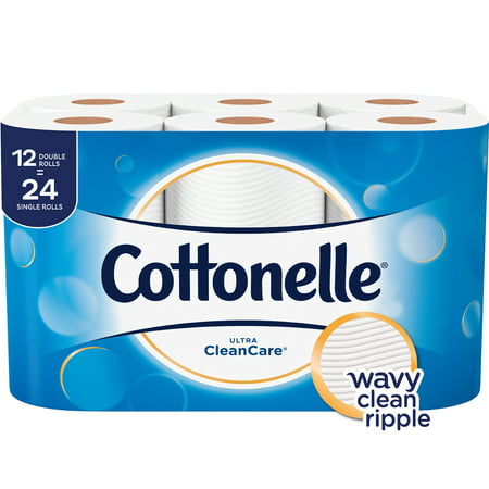 Cottonelle Ultra Clean Care, 12 Double Rolls, Toilet Paper - Walmart.com