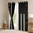 thumbnail image 3 of Manfei Camouflage Black Out Curtains,Minimalism Geometric Stripes Curtains Pack of 2 (42x63 Each),Gray Black Green Bedroom Curtains For Girls Boys,Super Cozy Room Decor, 3 of 6