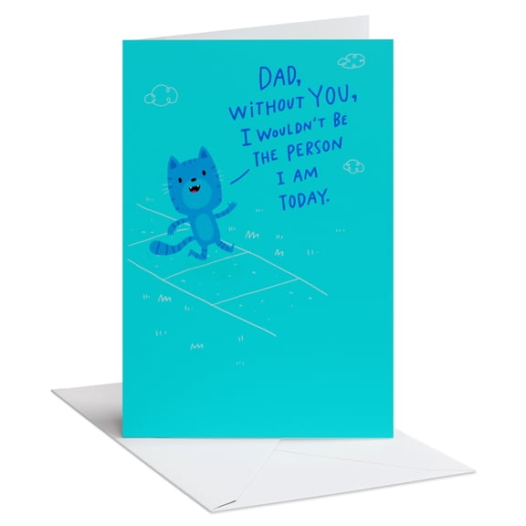 American Greetings Father's Day Card for Dad (Playful Cat and Heartwarming Message)