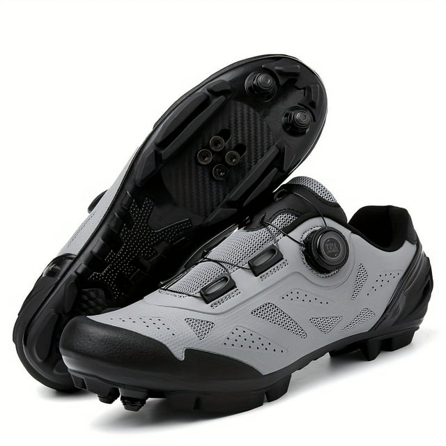 QJUHUNG Men‘s Professional MTB Cycling Shoes - Breathable Comfort Non-Washable Solid Color Innovative Closure PU Upper Fabric Inner TPU Sole EVA Insole - Perfect for Daily Training