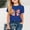 Blue, variant on Short T-Shirts Sleeve Kids Girls Round Neck Shirt Printed Loose Blouses Shirt Top Red Size 5 Years