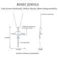 thumbnail image 6 of Rosec Jewels Lab Grown Diamond Cross Pendant with Heart Infinity (Ef-Vs Quality) - Womens Ready to Gift for Christmas, 18K White Gold, 6 of 7