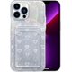 thumbnail image 1 of Compatible con iPhone 12 Pro Max Funda transparente con diseño de corazón láser y ranura para tarjetas, TPU suave, a prueba de golpes, delgada y resistente a arañazos para iPhone 12, 1 of 5