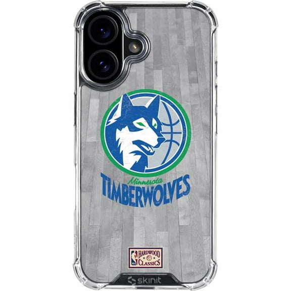 Skinit NBA Minnesota Timberwolves Hardwood Classics iPhone 16 Clear Case