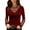 Wine, variant on Womens Athletic Tops Women Solid Long Sleeve V Neck Top Shirt Tunic for Casual Elegant Everyday Wear Women’s T-Shirts Pro for Stylish Comfort Blue XL