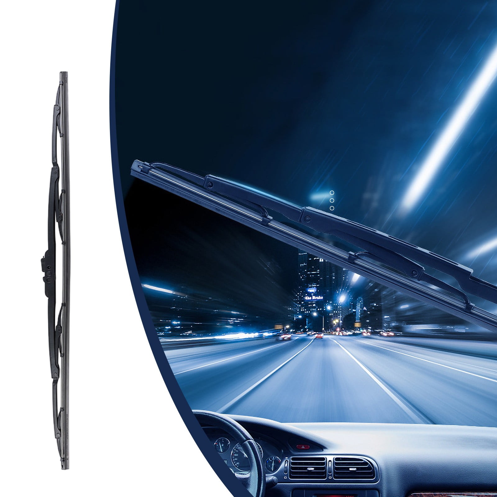 NARABB 2-In-1 Water Repellent Wiper Blades, 20 Inch Windshield Wipers (Pack Of 1), Car Replacement Windshield Wiper Blades(U-shaped Buckle)