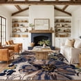 thumbnail image 4 of World Rug Gallery Modern Bright Flowers Non-Slip Cream 7'10" x 10' Indoor Area Rug, 4 of 6