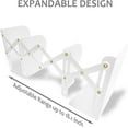 thumbnail image 3 of Metal Bookends, Book Ends for Heavy Books, Adjustable Book Holder for Shelves, Book Stopper for Home/School/Office, Extends up to 19 inches, White, 3 of 7