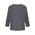 thumbnail image 4 of Garbnen Girls Long Sleeve Shirt Crewneck Gray Cute Shirts for Teen Girls Basic Fall Preppy Oversized Sweatshirt for Girls 3-4 Years, 4 of 5