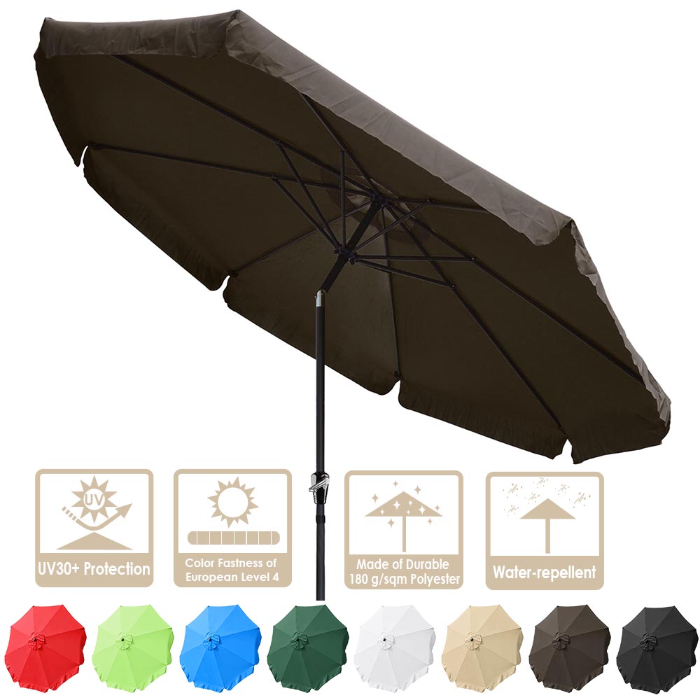 Home Garden Garden Patio Umbrellas 9ft 8rib Outdoor Aluminum Tilt Crank Umbrella Patio Cafe Yard Beach Pool Usa Stbalia Ac Id