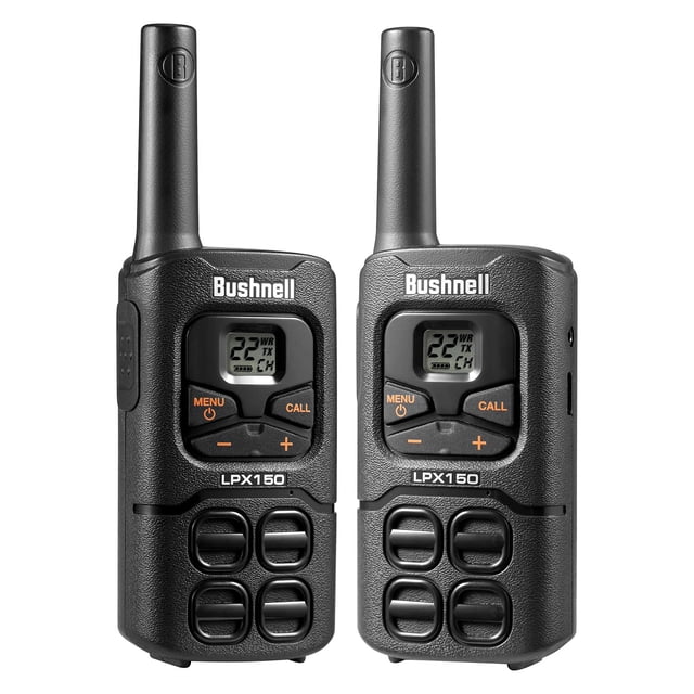 Radio Walkie Talkies Bushnell LPX150 de 2 vías de largo alcance (paquete de 2)