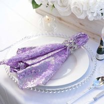 Balsa Circle 10 Pieces 20" Lavender Sequins Napkins Wedding Decorating Tablecloths Holiday Dinner Party