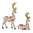 thumbnail image 2 of Baoblaze 2 Pieces Reindeer Statues Animal Sculptures Collection Desktop Table Centerpiece Red, 2 of 8