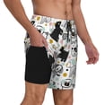 thumbnail image 3 of Haiem Funny Puppy Mens Swim Trunks with Compression Liner 2 in 1 Swimming Shorts Stretch Swimwear Quick Dry,Board Shorts-Small, 3 of 9