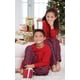 thumbnail image 5 of Conjunto de pijama navideño familiar a juego con cuadros Stewart de franela roja, 5 of 5
