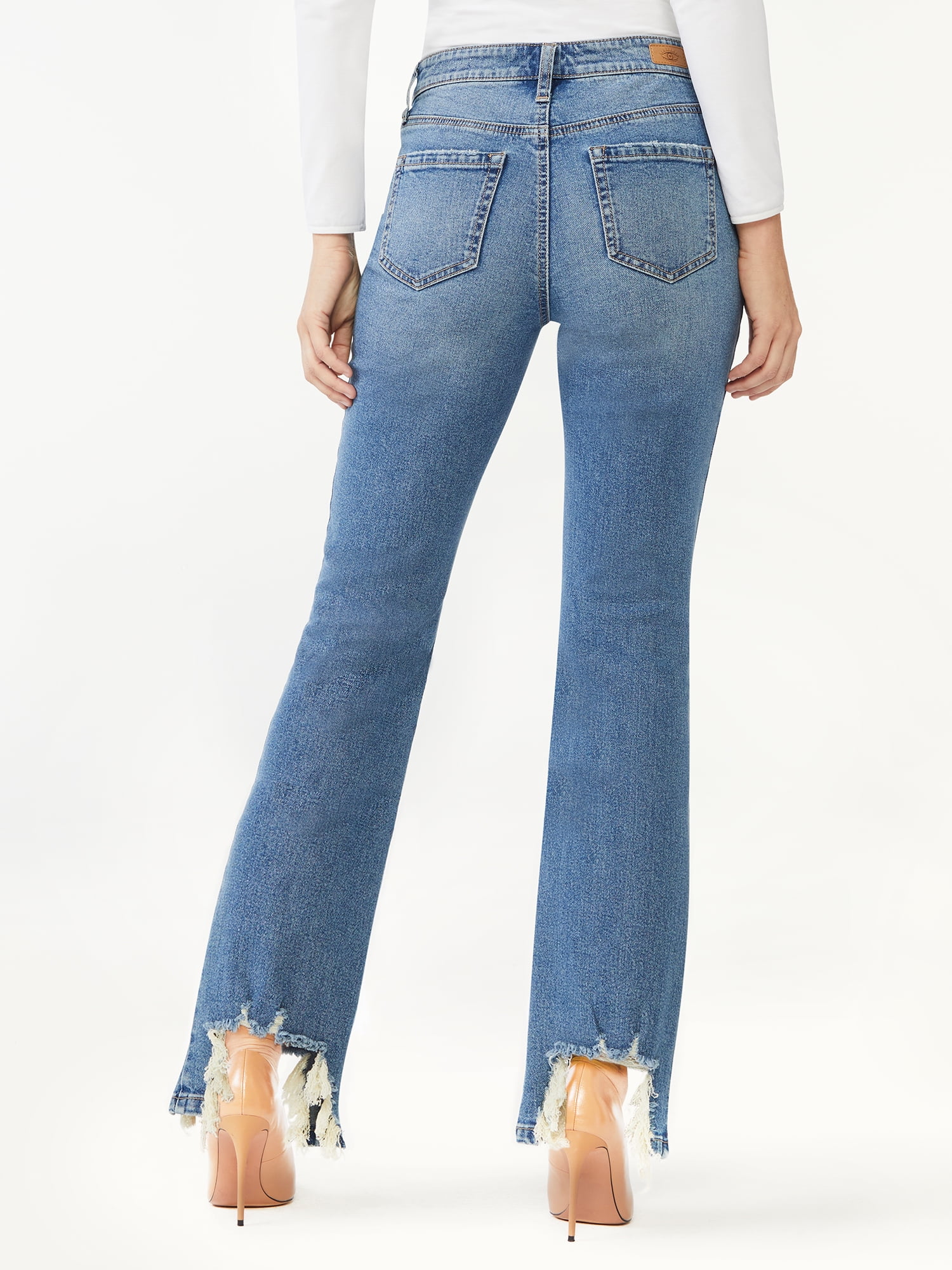 Sofia Jeans Women's Mayra High Waist Crop Kick Flare Jeans - Walmart.com