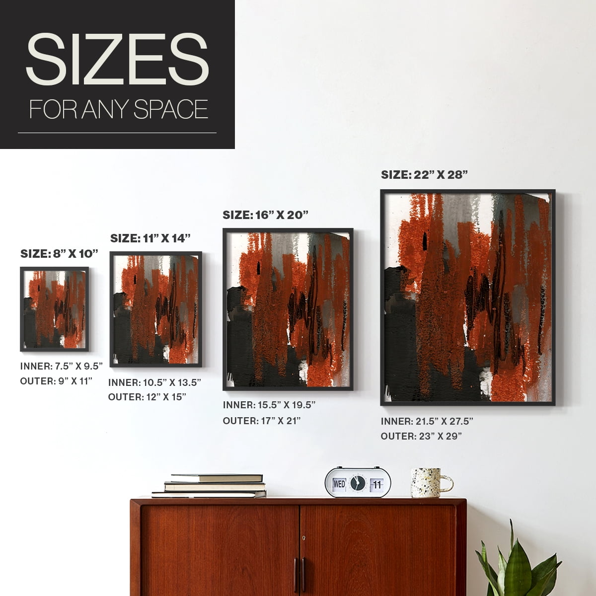 Loft Pastel VI Framed Print in Black Solid Wood Framed Print No Nail Hanging