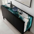 thumbnail image 5 of Marble Turquoise Table Runner 36 Inches Long, Abstract Gold White Brick Stone Motif Kitchen Coffee Dining Table Decoration for Home Party Birthday Wedding Home Decor 13x36 Inches, 5 of 8