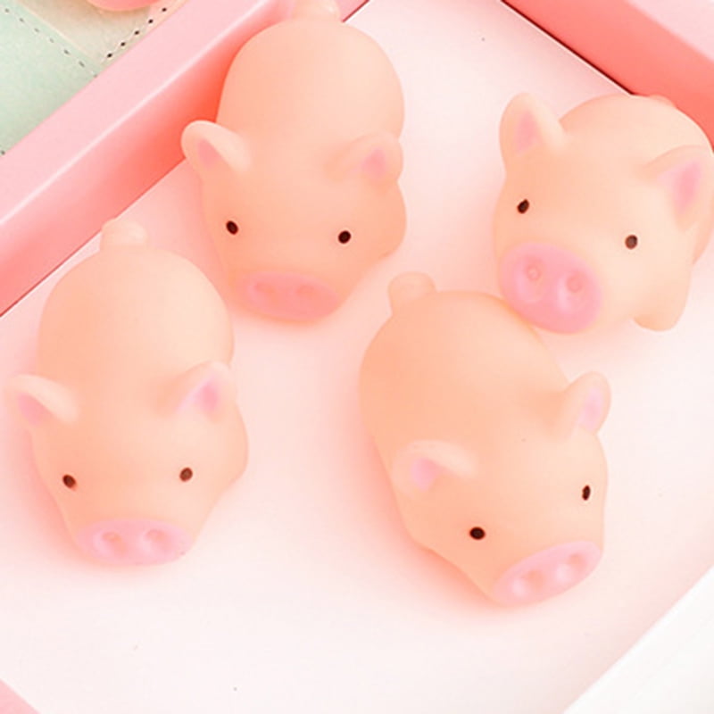 1 PCS Elastic Soft Silicone Squishy Anti-stress Pig Shape Toys Squeeze Kids Gift 