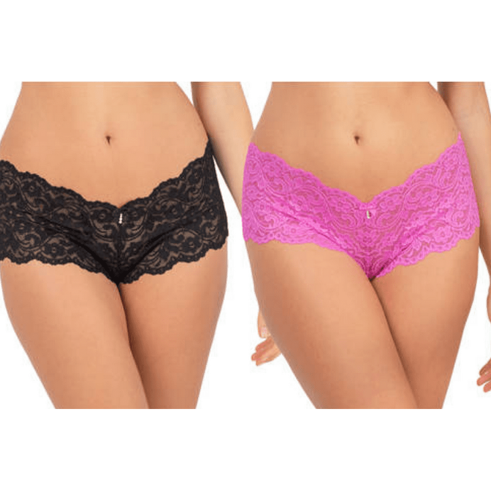 Smart & Sexy Smart & Sexy Women's Lace Boyleg Panty 2 Pack, Style