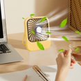 thumbnail image 5 of USB Desktop | Mini Rechargeable Folding Desk Air Circulator | 3 Wind Modes | Low Noise Portable Compact | 500mAh Battery | Multiple Colors | 10x4.8x12.7cm Size | Includes USB Cable, 5 of 6