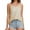 Beige, variant on Daznico Tank Tops for Women,Ladies Tank Top with Sequin Solid Color Top,Size S