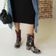 thumbnail image 3 of NECHOLOGY Botas Mujer Adulto Femenino Zapatos Botines para mujer Botines de mujer Punta estrecha Vintage Flor bordada Botas de mujer Baile de fiesta Botas occidentales (Black, 7.5), 3 of 6