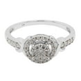 thumbnail image 3 of 1/4 ct. t.w Round Cut Lab Created Moissanite Diamond Halo Cluster Wedding Engagement Ring For Women In 14K Solid White Gold (G-H Color, VVS1 Clarity, 0.25 Cttw)-4, 3 of 8