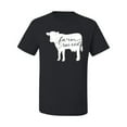 thumbnail image 2 of Wild Bobby, Farm Raised Cow Animal Lover Men's Graphic T-Shirt, Black, 4XL, 2 of 3
