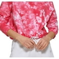 thumbnail image 3 of DKNY Sport Womens Cotton Tie Dyed Sweatshirt Fiery Pink L, 3 of 3
