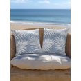 thumbnail image 5 of Outdoor Pillows Waterproof, Purple Palm Leaf Throw Pillows with Inserts Included, Summer Coastal Botanical Tropical Indoor Outdoor Decorative Lumbar Pillow for Bed/Couch/Patio 18"x18", 1Pcs, 5 of 8