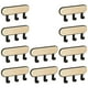 thumbnail image 4 of 10 piezas de soporte para cuna montado en la pared, parte trasera adhesiva de madera resistente, colgador de llaves multifunción para 3 Ganchos Negro, 4 of 6